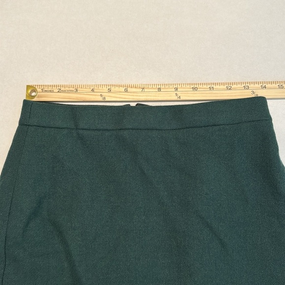 J. Crew Green 2 Pencil® Skirt in Double-Serge Wool Size 6 - Picture 6 of 14